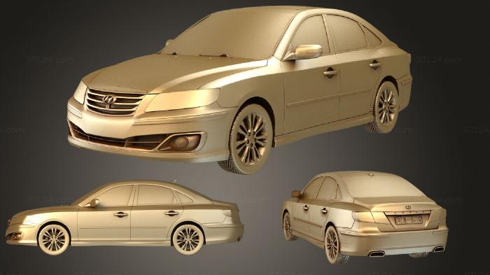 Автомобили и транспорт (Хундай азера 2011, CARS_1929) 3D модель для ЧПУ станка